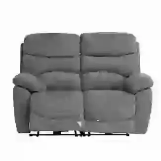 Grey Fabric 2 Seater Electric Reclining Sofa